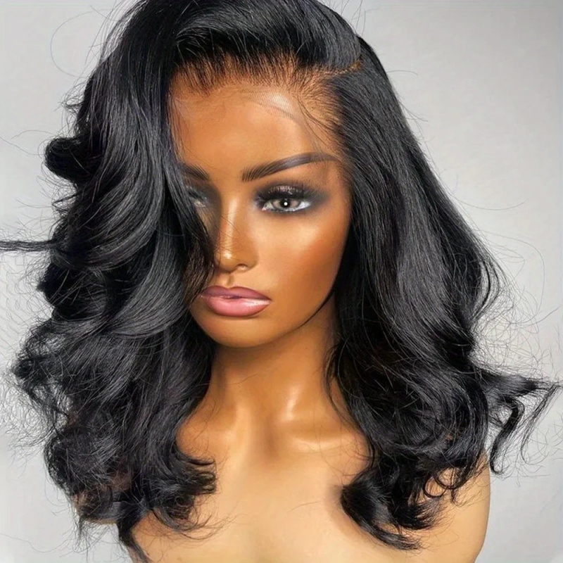 Glueless Wear And Go Human Hair Wig - Peruka Bob z falowanymi włosami naturalnymi,