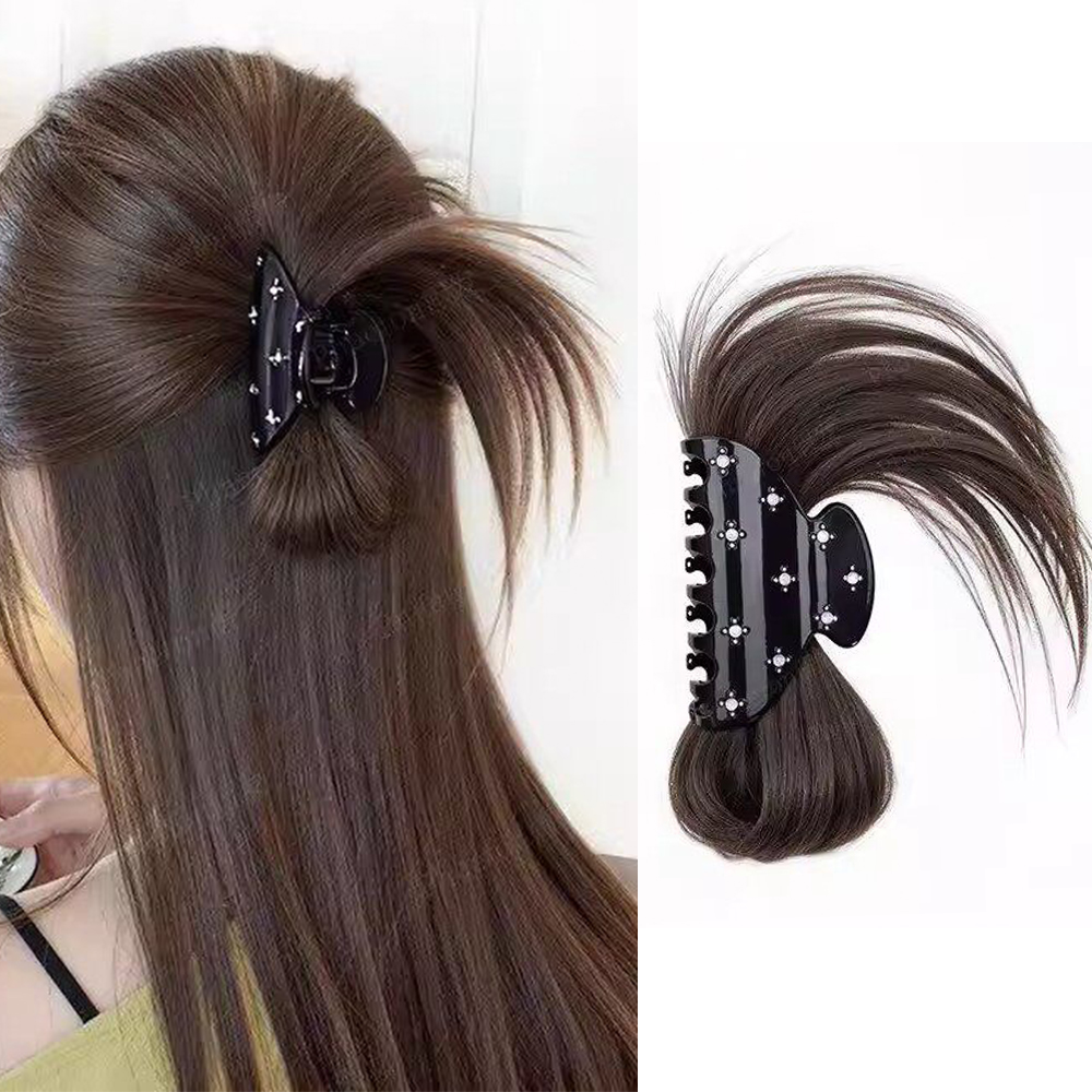 Claw Clip Messy Bun Hair Piece - Puszysty, niechlujny kok z klipsem, syntetyczny