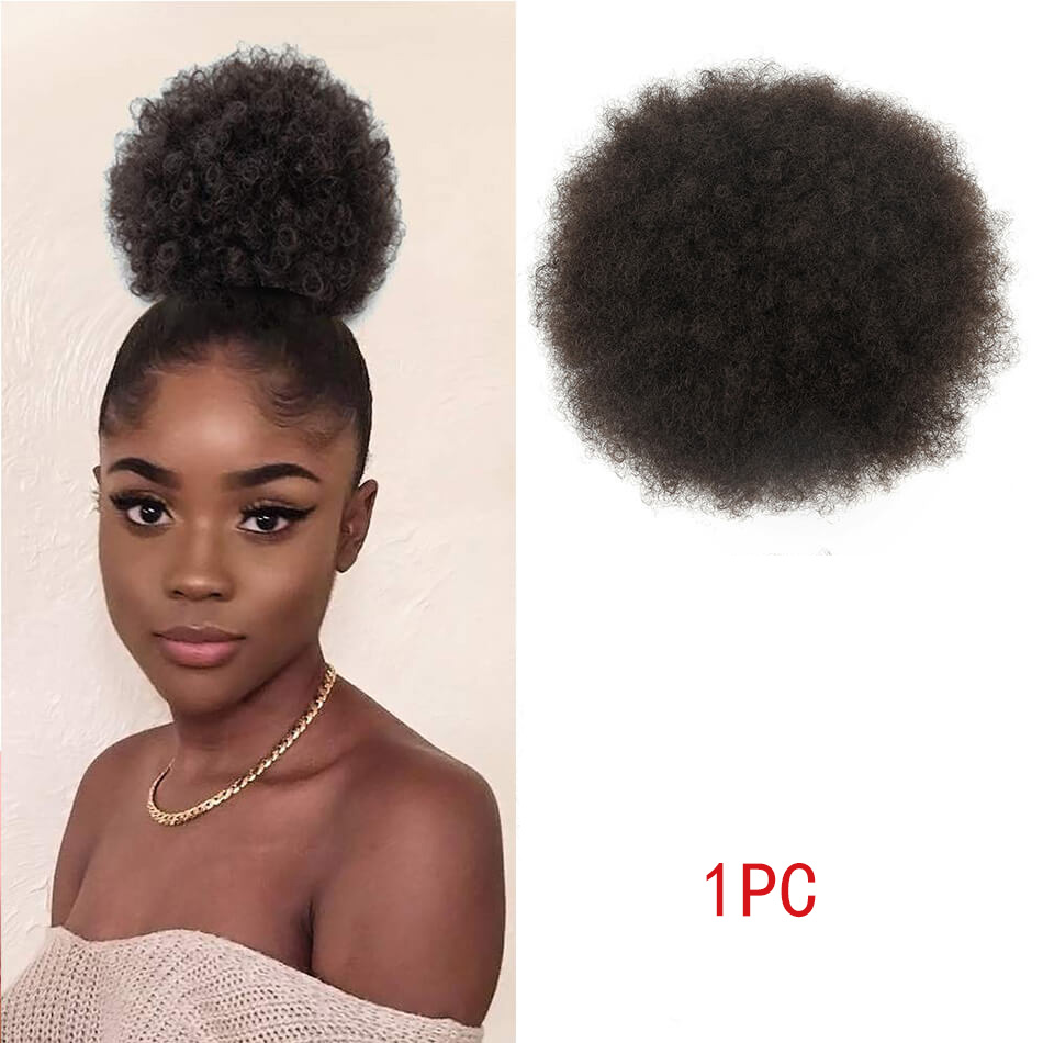 Drawstring Afro Curly Puff Ponytail - Afro Puff Doczepiany Kucyk na Sznurku