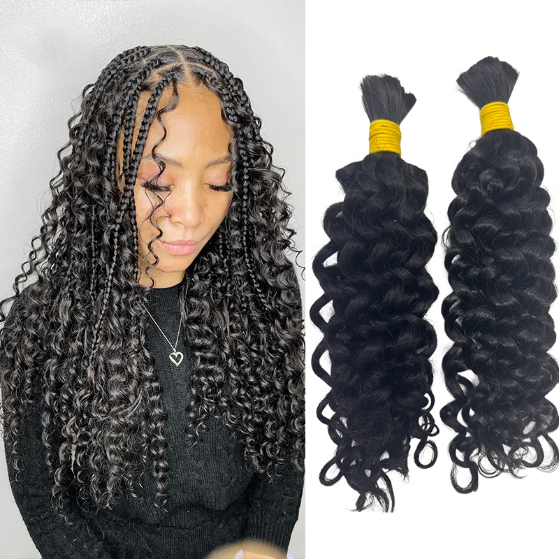 Water Wave Bulk Human Hair For Braiding - Włosy ludzkie w formie pasm do