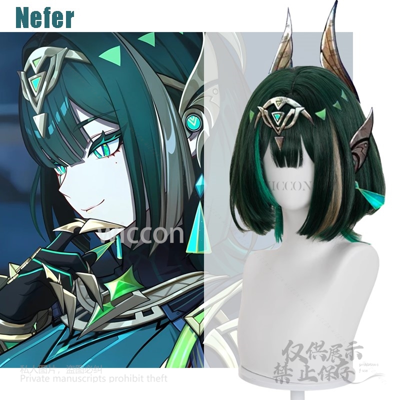 Synthetic Wigs - Anime Gra Genshin Impact Nowa Nefer