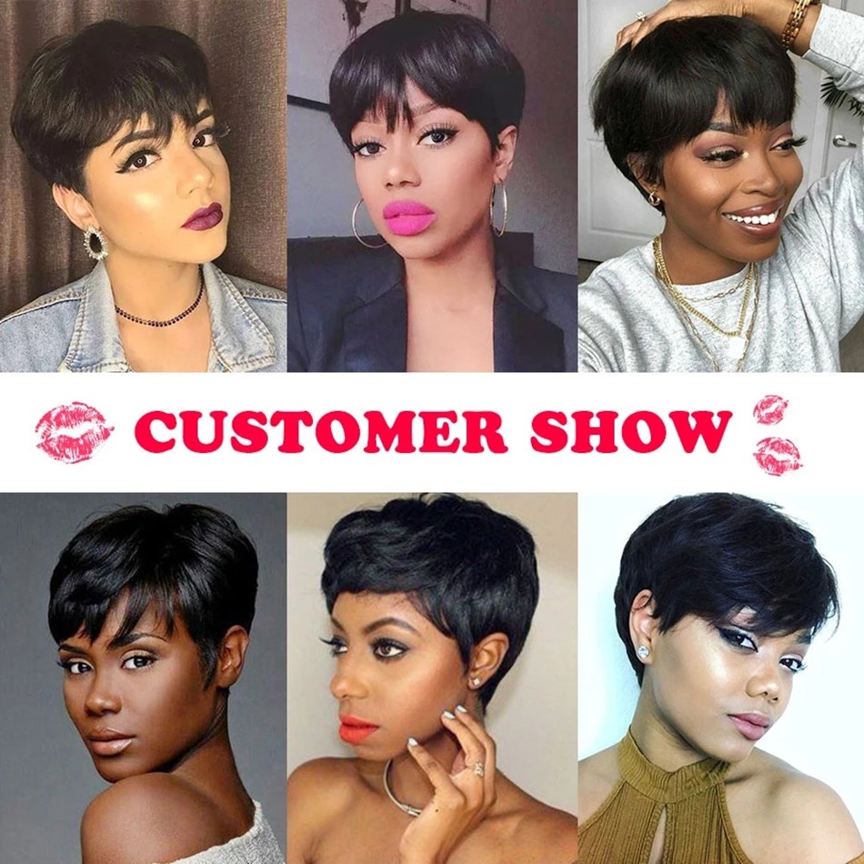 Krótkie peruki z ludzkich włos – Short Pixie Cut Wig Human Hair Cheap recenzja i cena