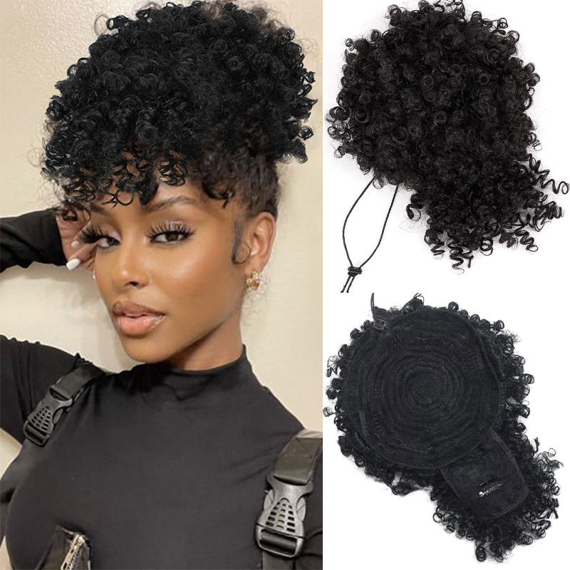 Afro Puff perwersyjne kręcone  – Drawstring Afro Curly Puff Ponytail recenzja i cena