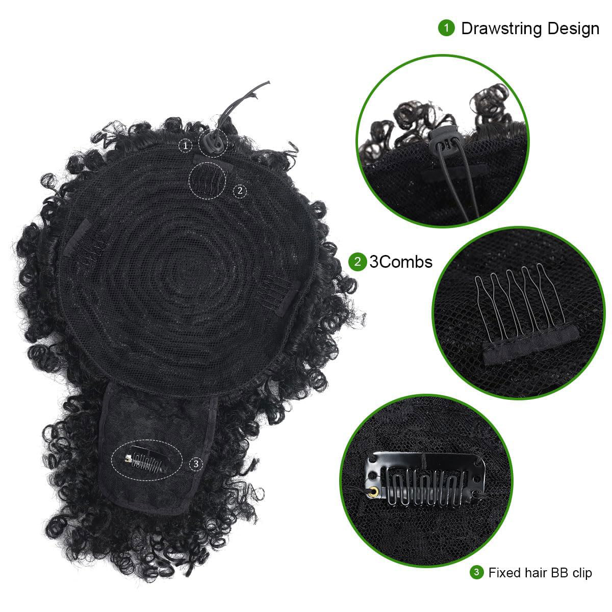 Afro Puff perwersyjne kręcone  – Drawstring Afro Curly Puff Ponytail recenzja i cena