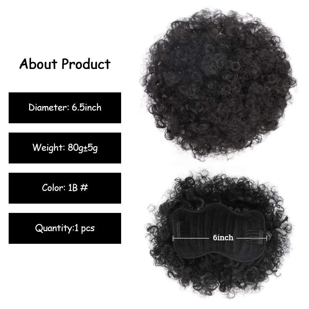 Afro Puff sznurkiem przedłużen – Drawstring Afro Curly Puff Ponytail recenzja i cena