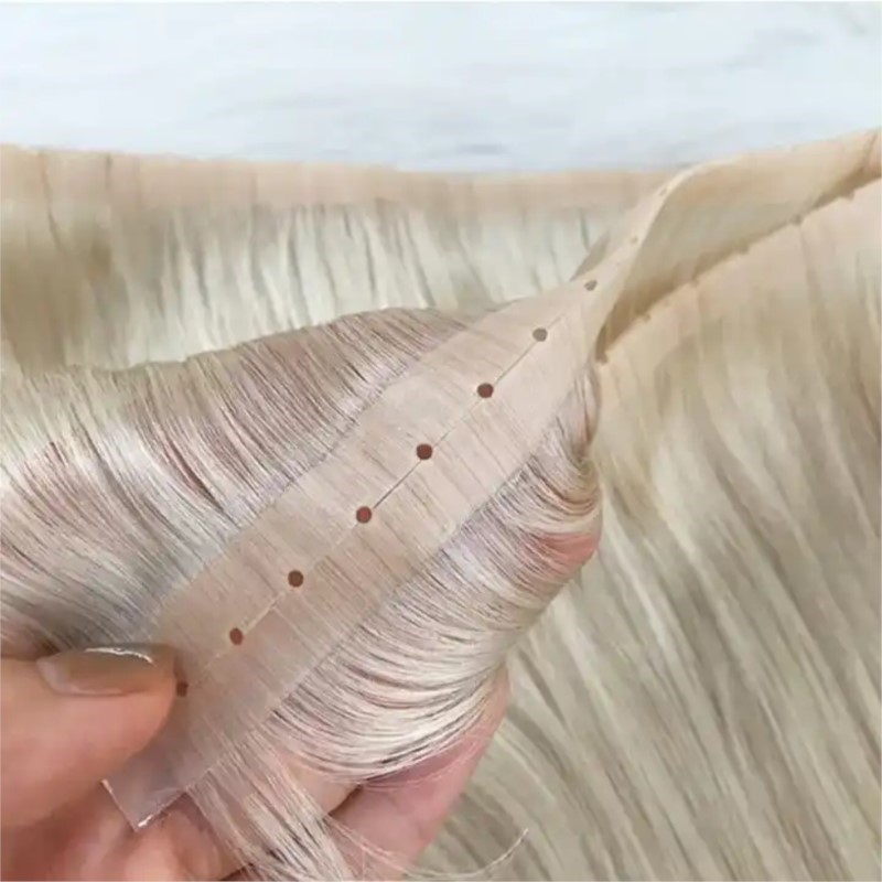 Niewidoczne włosy PU z otworem – Invisible Tape In Extensions Real Hair recenzja i cena