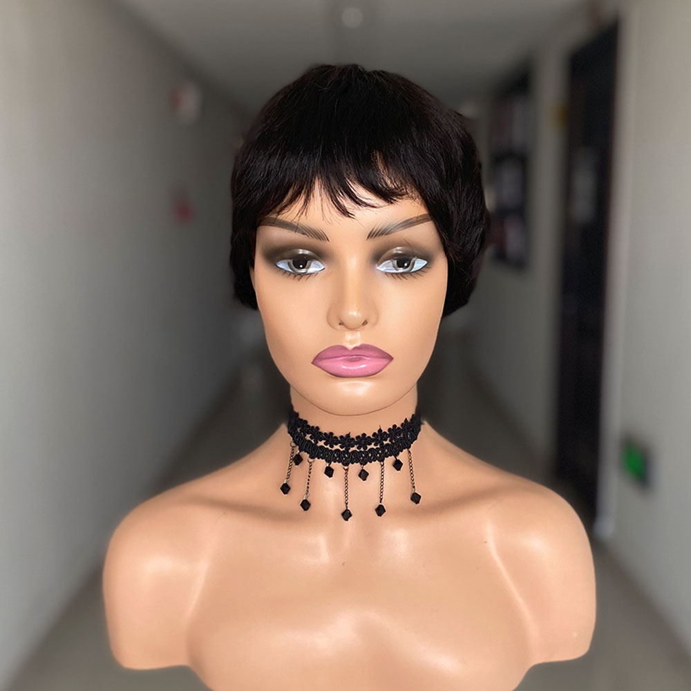 Krótkie Proste Peruki z Włosów – Short Pixie Cut Wig Human Hair Cheap recenzja i cena
