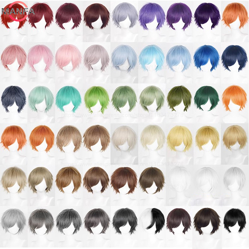Anime 30cm Krótka Prosta Peruk – Synthetic Braided Wigs For Black Women recenzja i cena