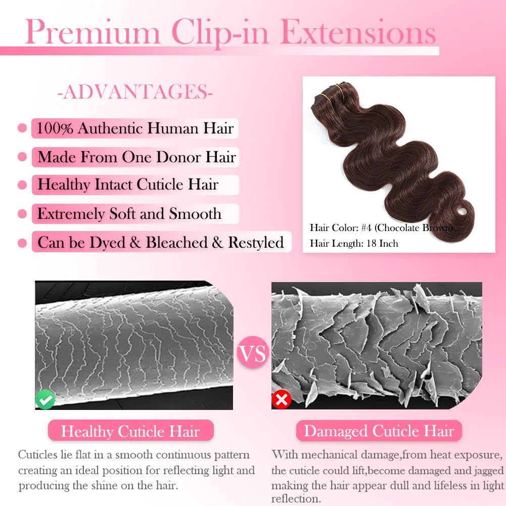 # 4 Klipsy do przedłużania wło – Seamless Clip In Hair Extensions Human Hair recenzja i cena