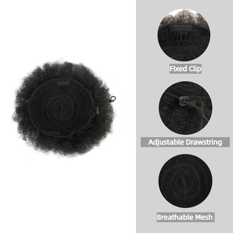 Doczepiany kucyk afro puff ze  – Drawstring Afro Curly Puff Ponytail recenzja i cena