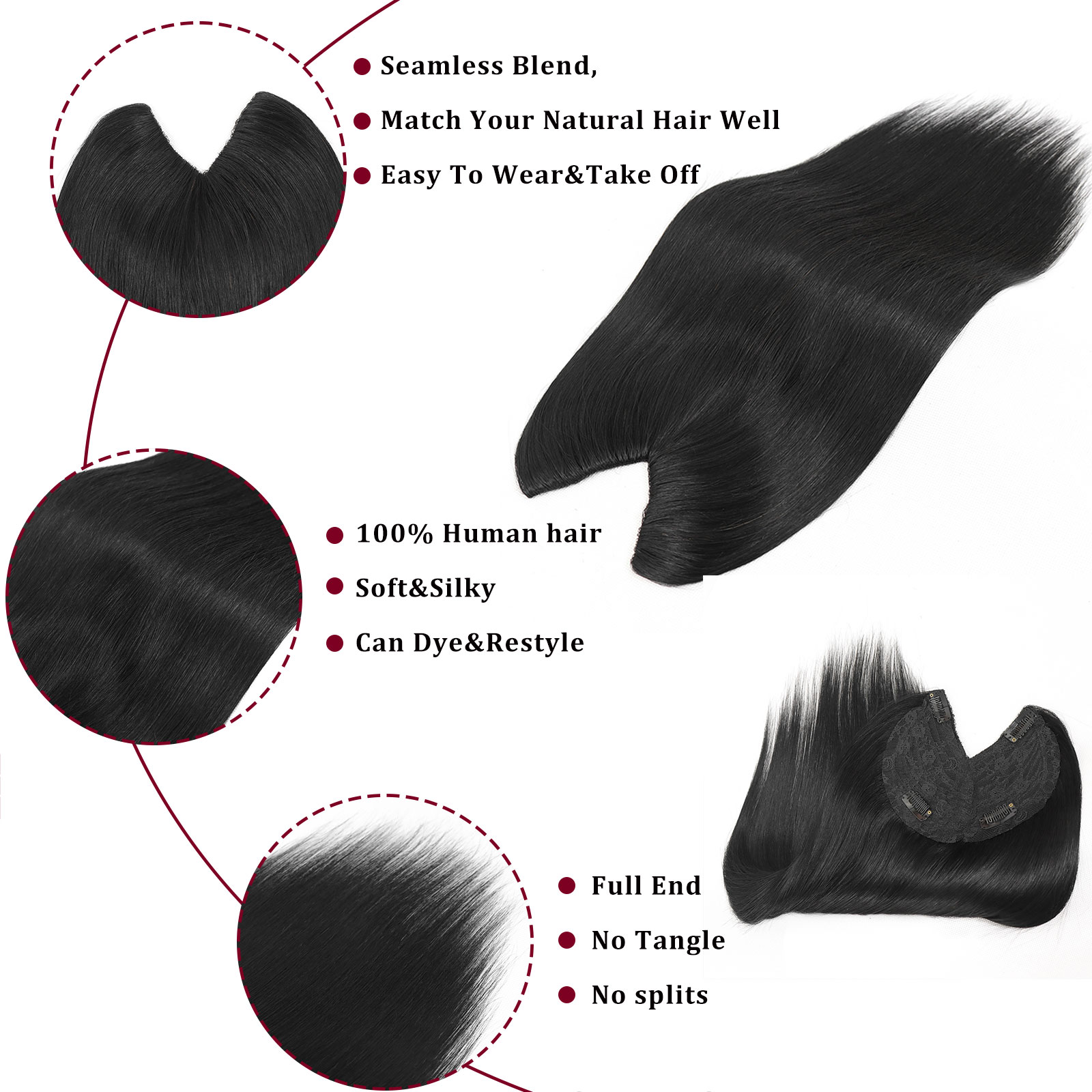 Doczepiane włosy naturalne w k – Seamless Clip In Hair Extensions Human Hair recenzja i cena