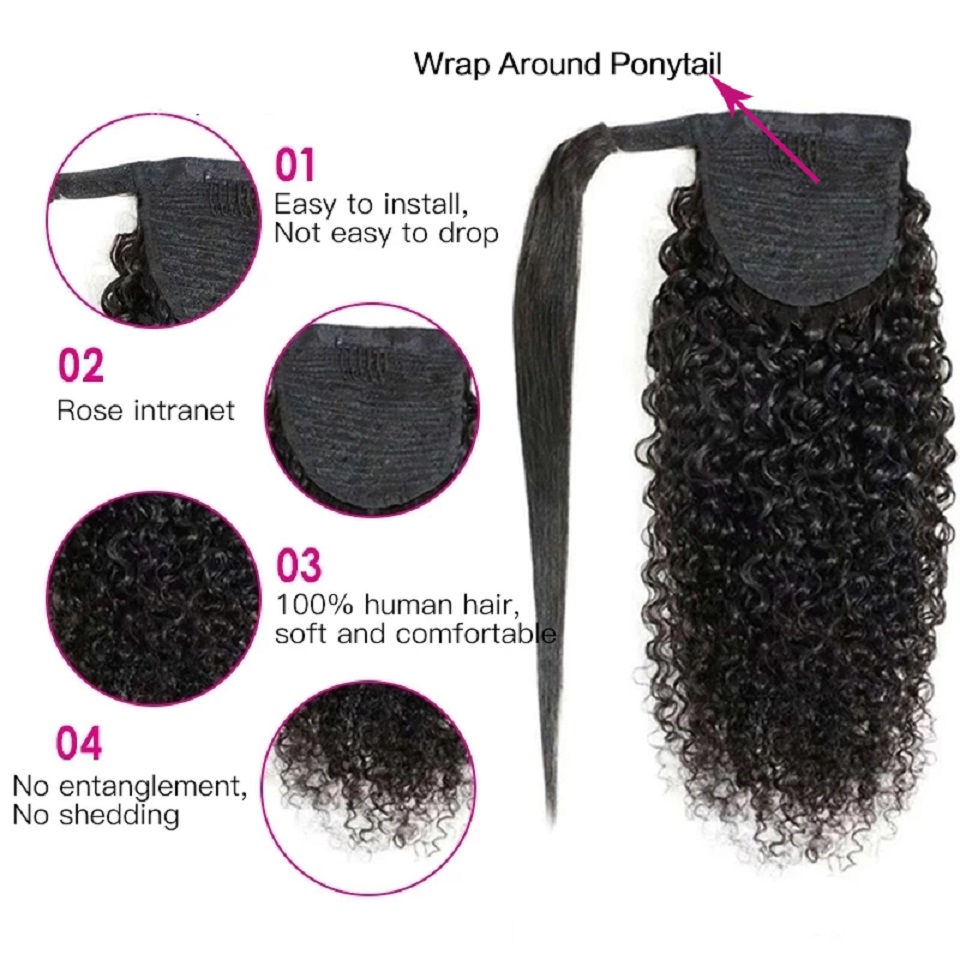 Doczepiany kucyk z kręconych w – Seamless Clip In Hair Extensions Human Hair recenzja i cena