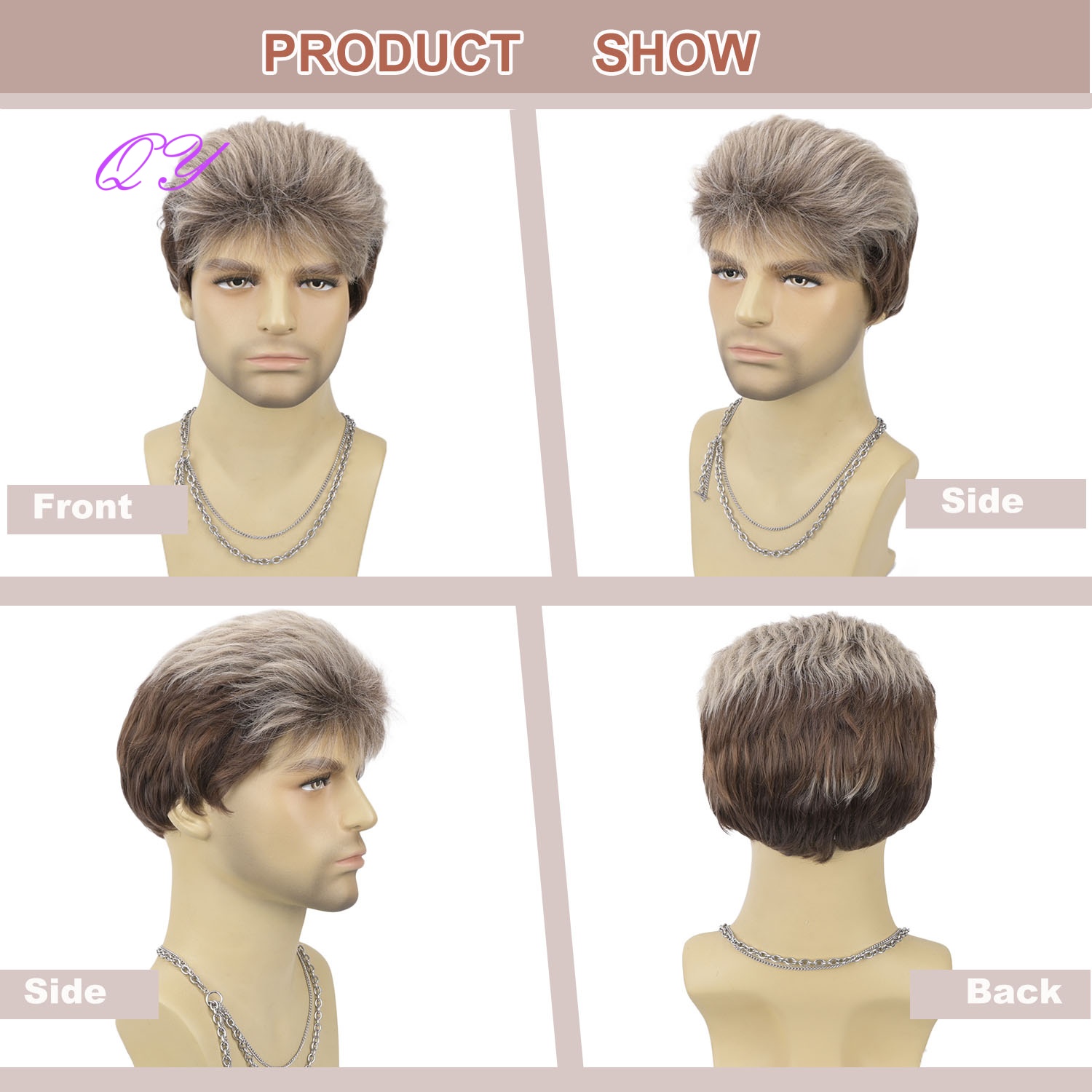Syntetyczna, krótka, brązowo-l – Synthetic Wigs recenzja i cena