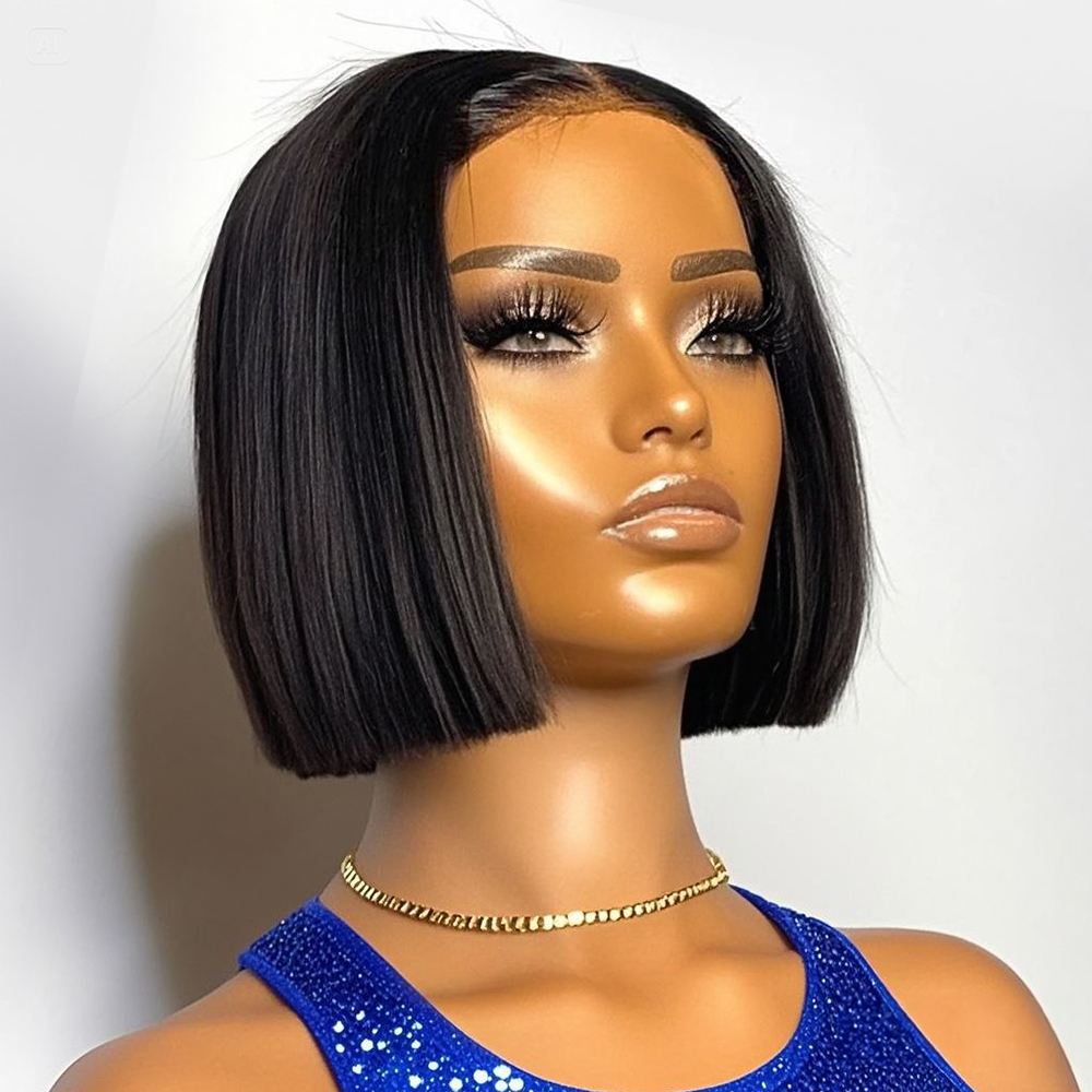 Peruka Bob Krótka Prosta o Gęs – Glueless Wear And Go Human Hair Wig recenzja i cena