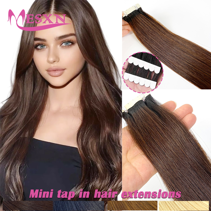 Mini doczepiane włosy naturaln – Invisible Tape In Extensions Real Hair recenzja i cena