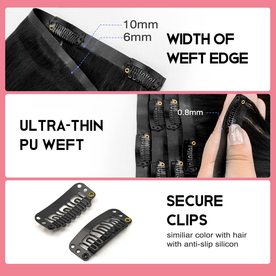 Bezszwowe doczepiane włosy nat – Seamless Clip In Hair Extensions Human Hair recenzja i cena