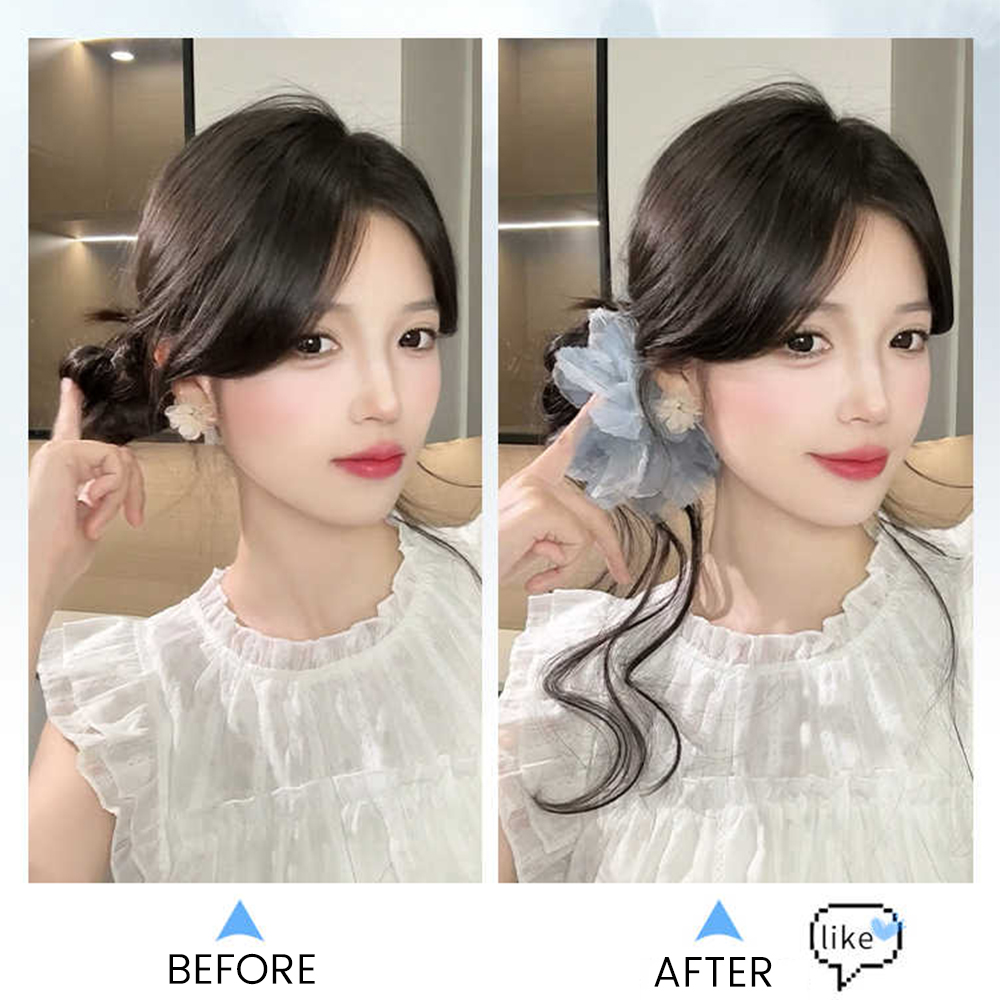 Syntetyczny Krótki Falowany Kr – Claw Clip Messy Bun Hair Piece recenzja i cena