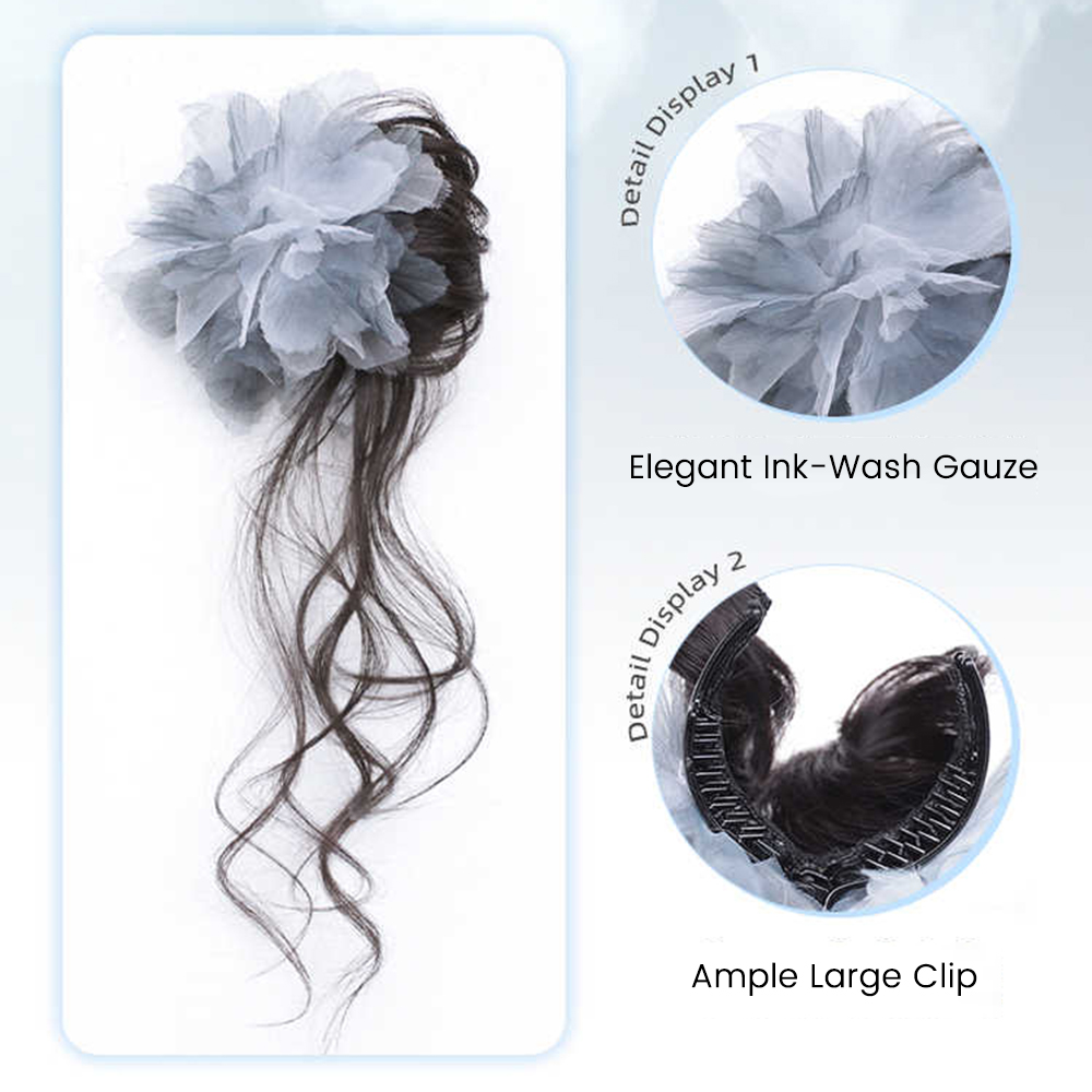 Syntetyczny Krótki Falowany Kr – Claw Clip Messy Bun Hair Piece recenzja i cena