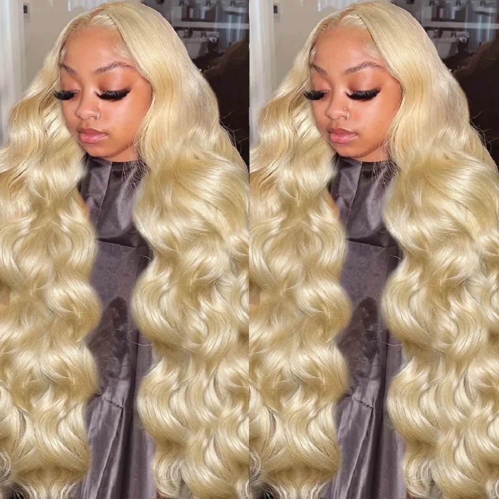 46-calowe peruki z koronką z p – 613 Blonde Body Wave Lace Front Wig recenzja i cena