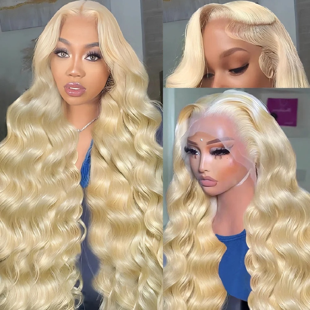 46-calowe peruki z koronką z p – 613 Blonde Body Wave Lace Front Wig recenzja i cena
