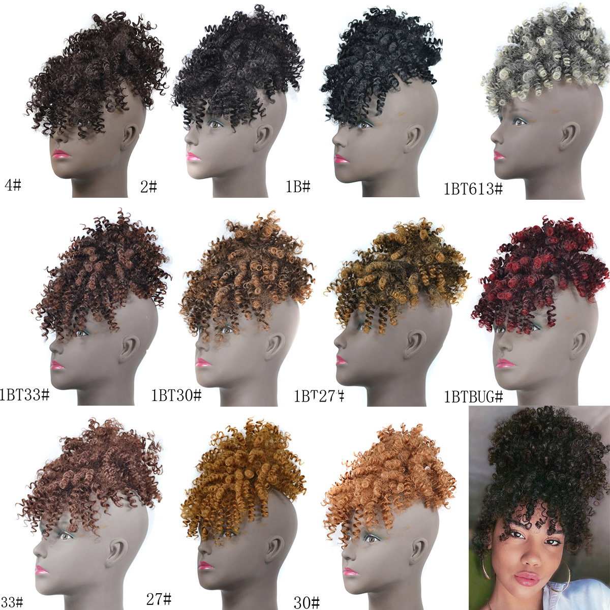 Włosy doczepiane afro kinky cu – Drawstring Afro Curly Puff Ponytail recenzja i cena