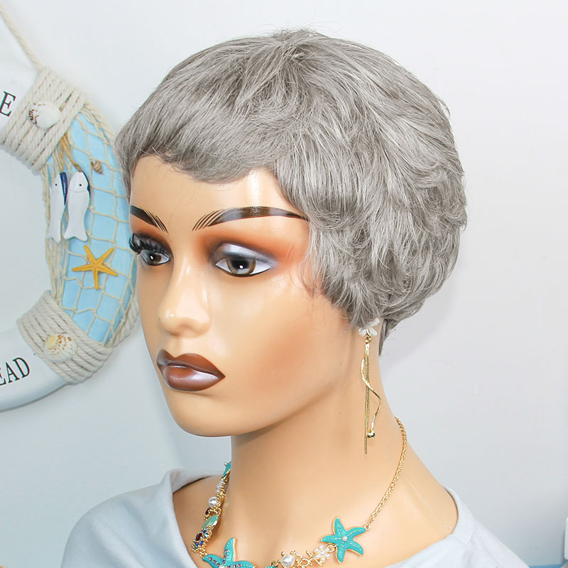 Krótkie, proste peruki z natur – Short Pixie Cut Wig Human Hair Cheap recenzja i cena
