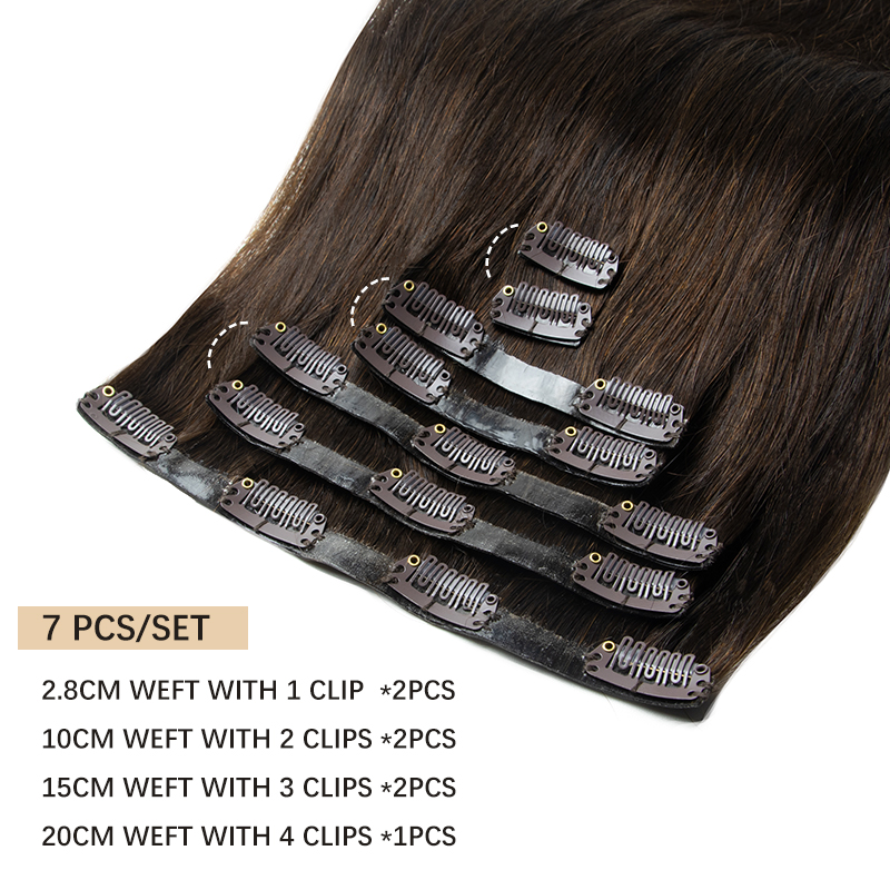 Niewidoczny gruby klips PU do  – Seamless Clip In Hair Extensions Human Hair recenzja i cena